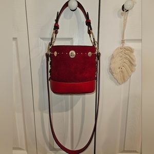 Topshop Red Bucket Bag Crossbody / Top Handle